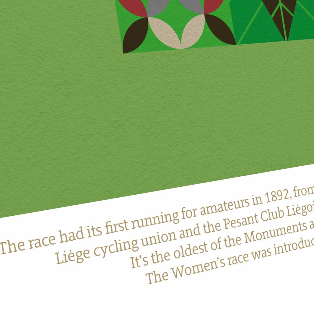 Liège–Bastogne–Liège Modernist Cycling Poster Print Posters TNL