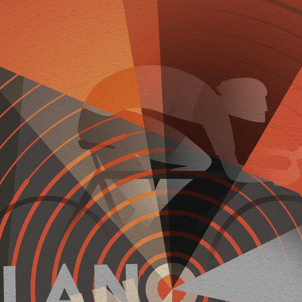 Milano Torino retro cycling print