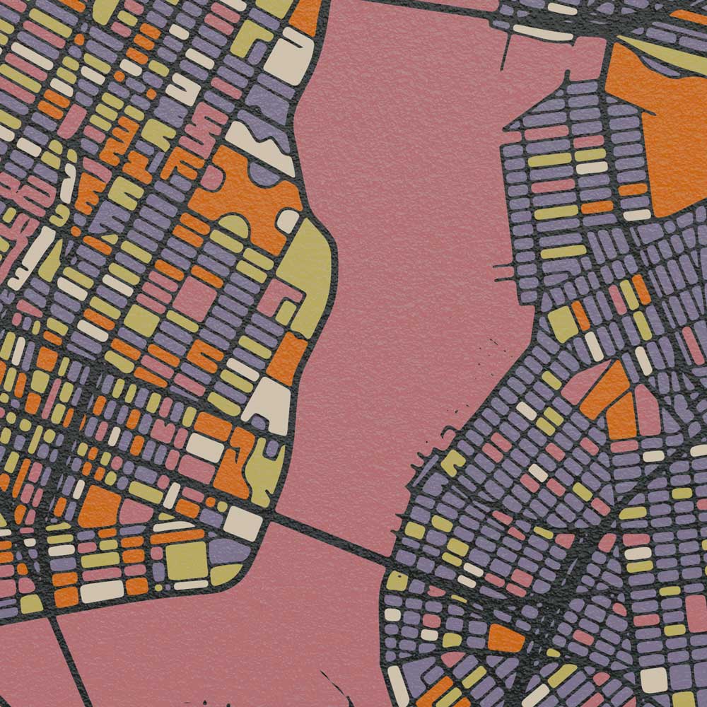 New york map print