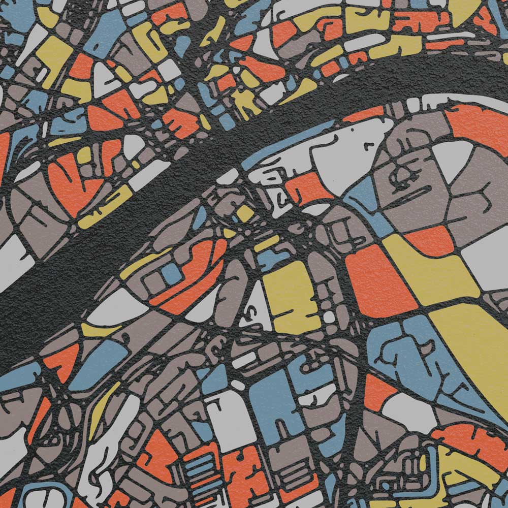 Newcastle street map poster