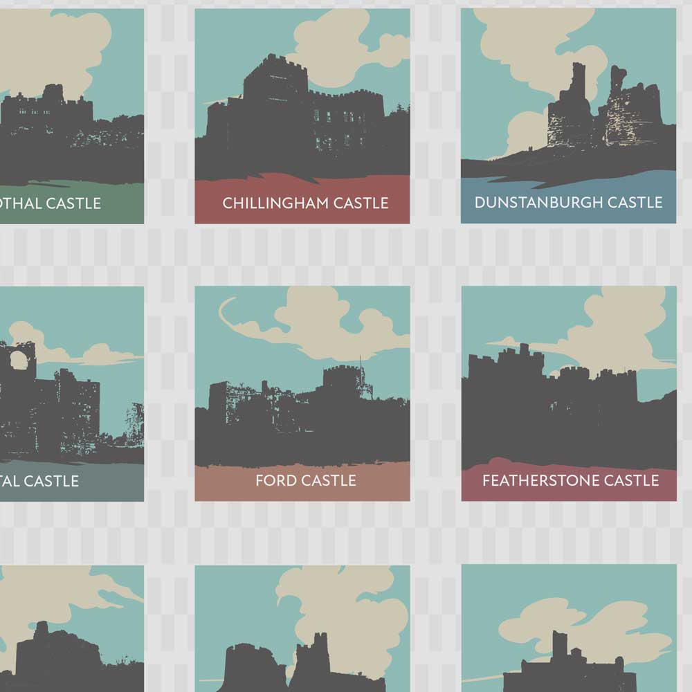 Northumberland retro poster