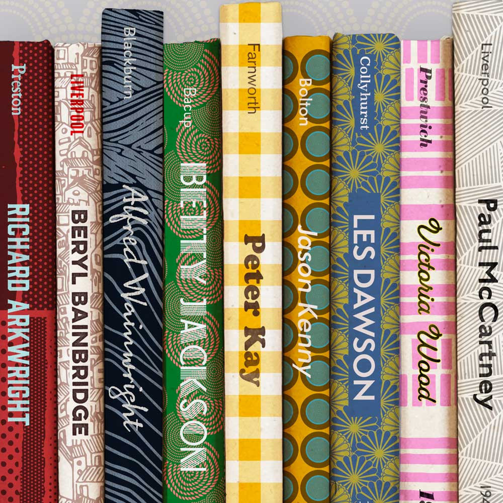 People of Lancashire poster print. Lancashire inspired. Peter Kay, Les Dawson, Victoria Wood