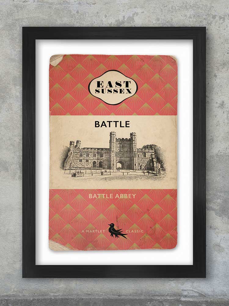 Sussex - Battle Vintage Book Cover Poster Print