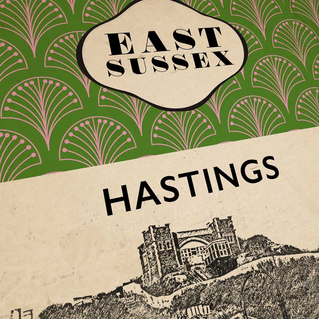 hastings funicular railway poster print