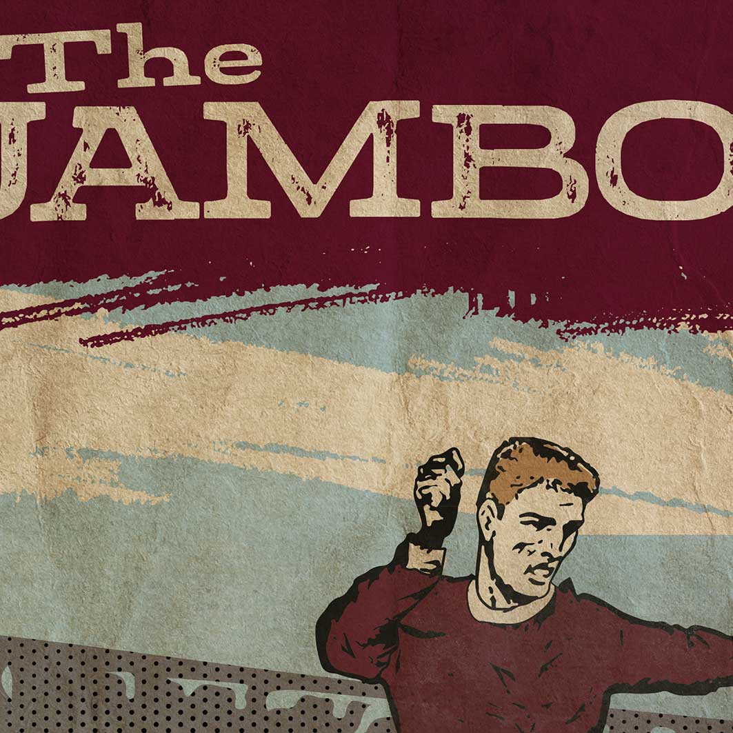 The Jambos football poster - Hearts retro style print