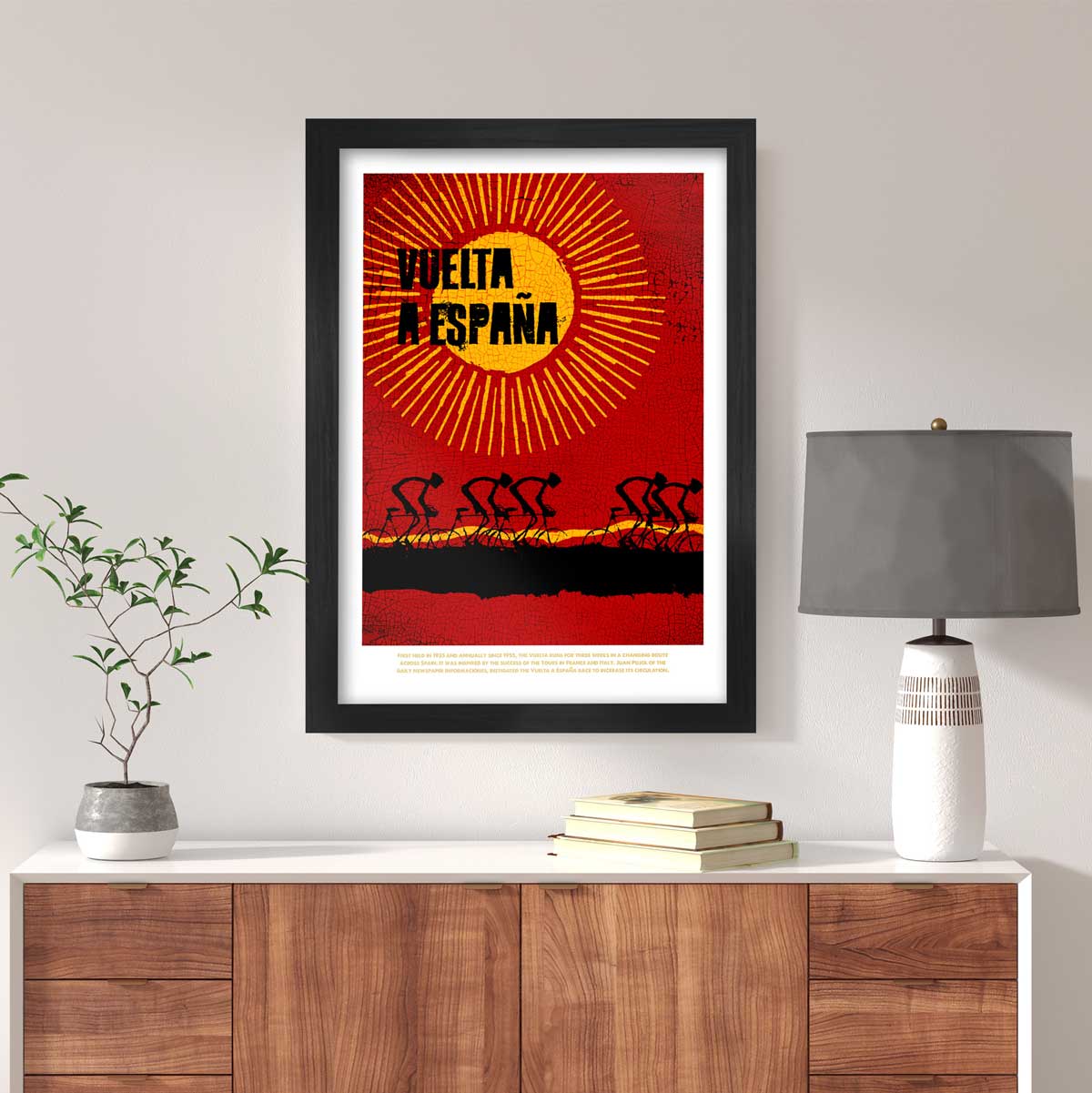 retro style vuelta a espana poster