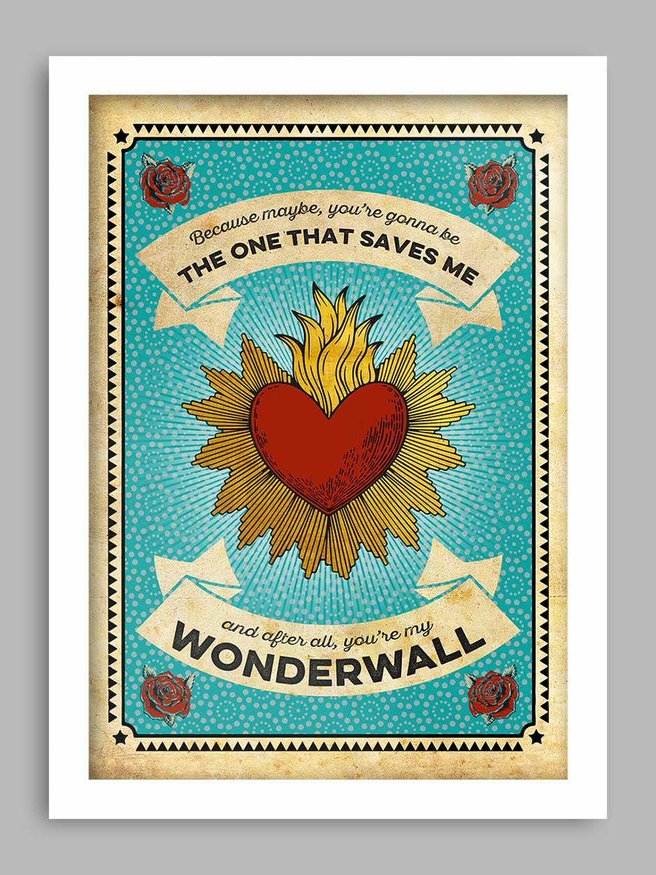 Wonderwall Oasis Poster Print. Posters The Northern Line