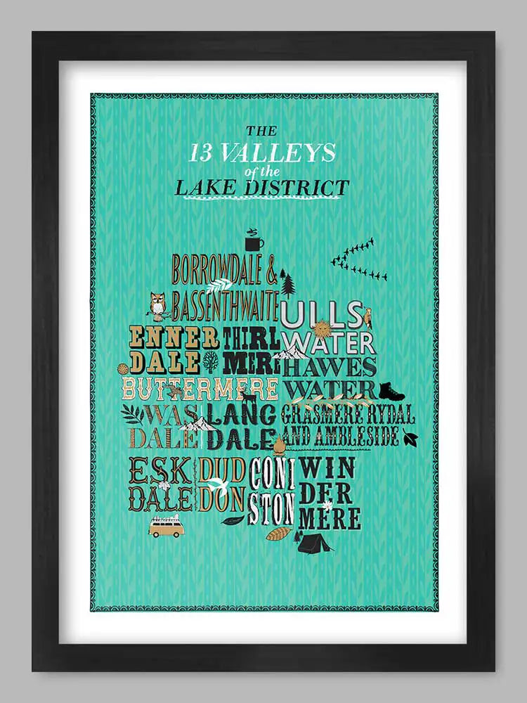 13 valleys poster print