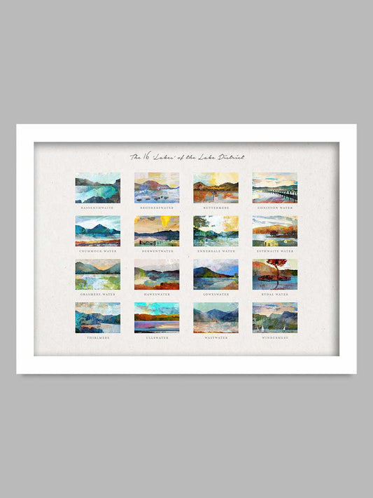 16 Lakes - Lake District Poster print