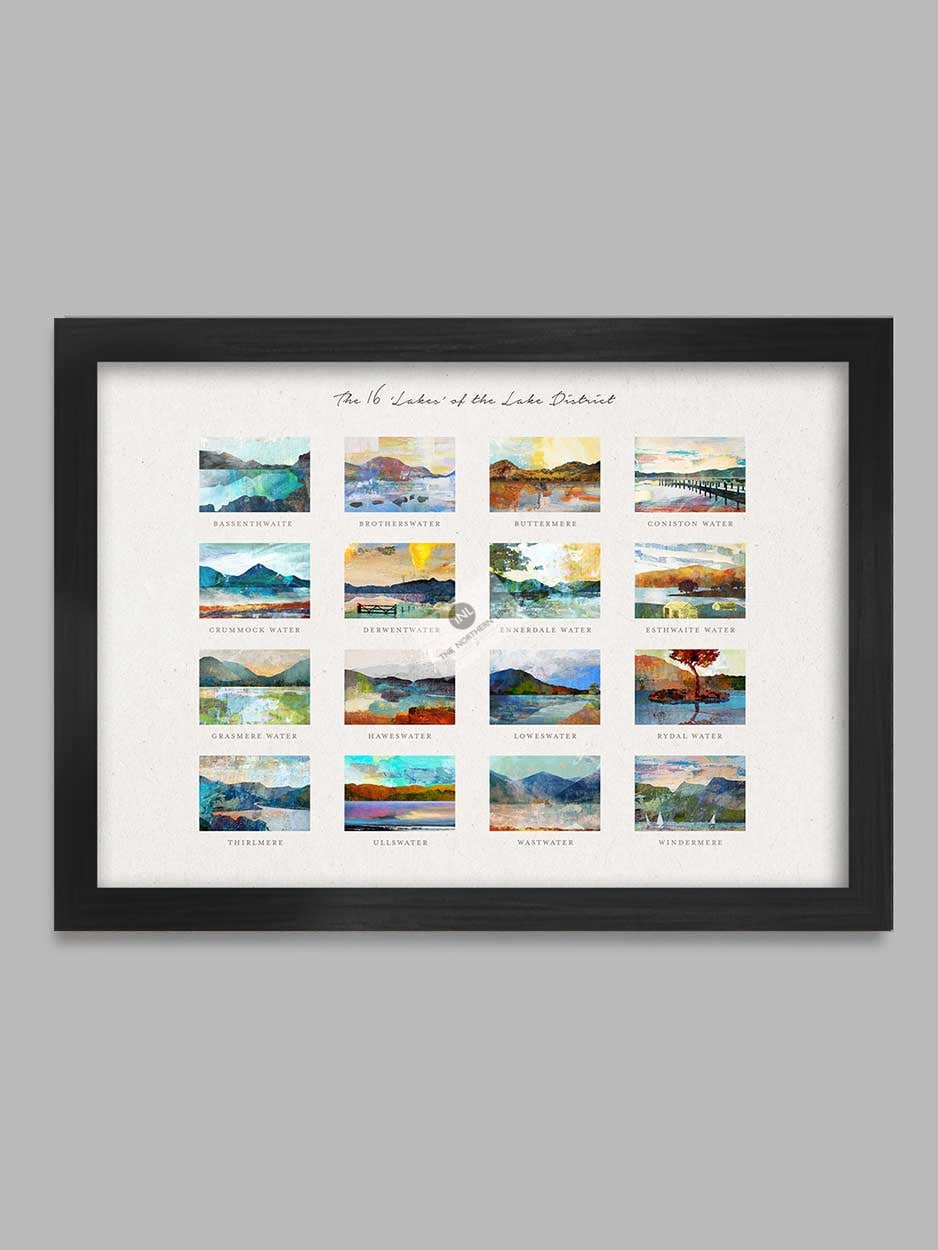 16 Lakes  - Lake District Print