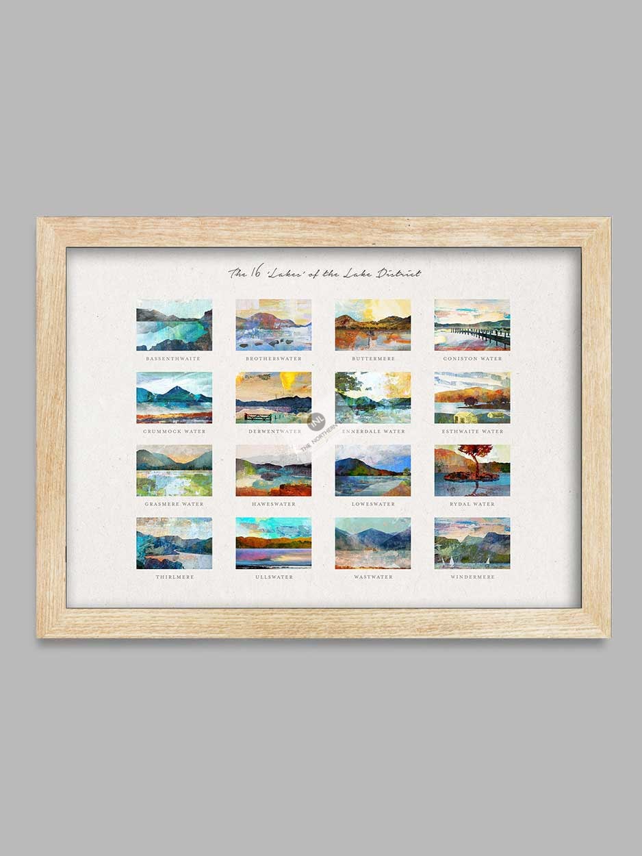 16 Lakes  - Lake District Print