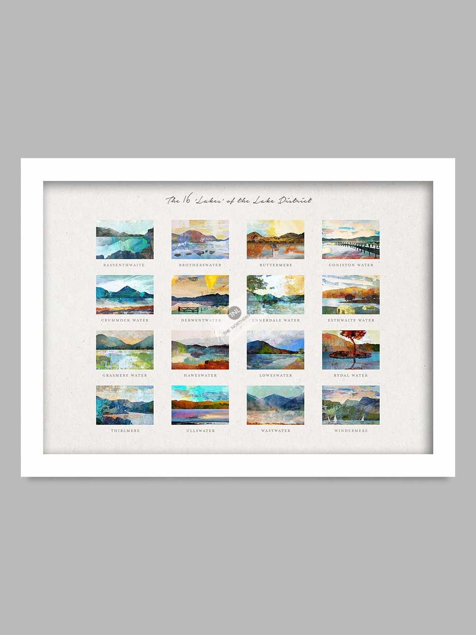 16 Lakes  - Lake District Print