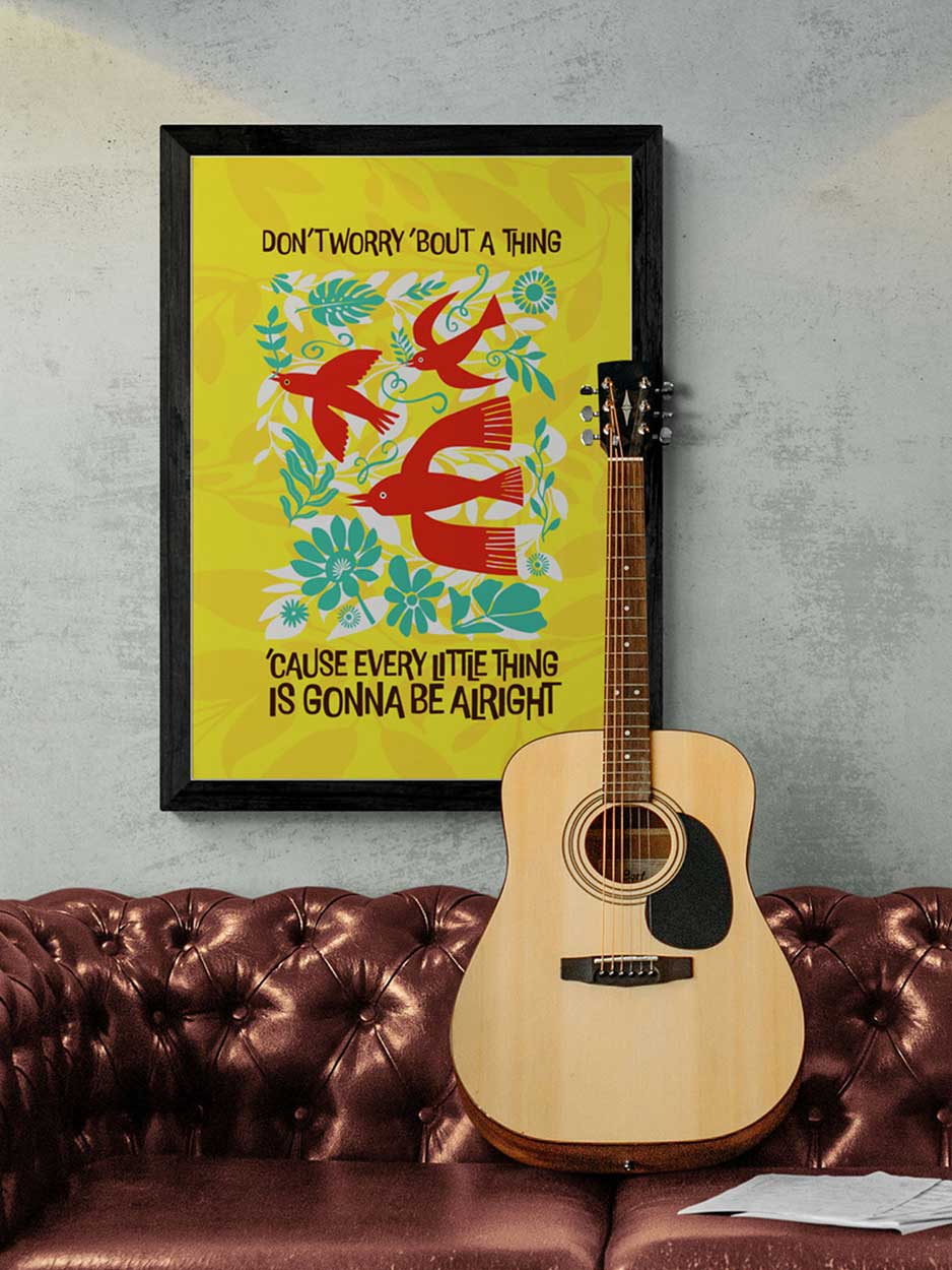 3 Little Birds - Music Print