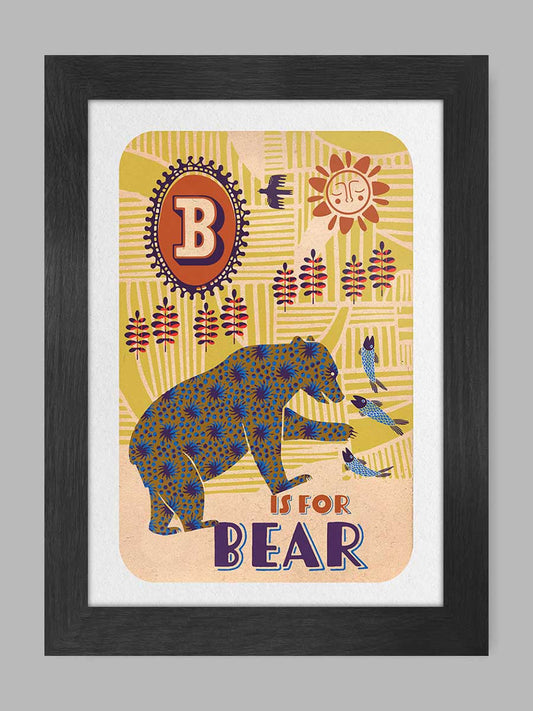 B is for Bear - A4 Poster Print