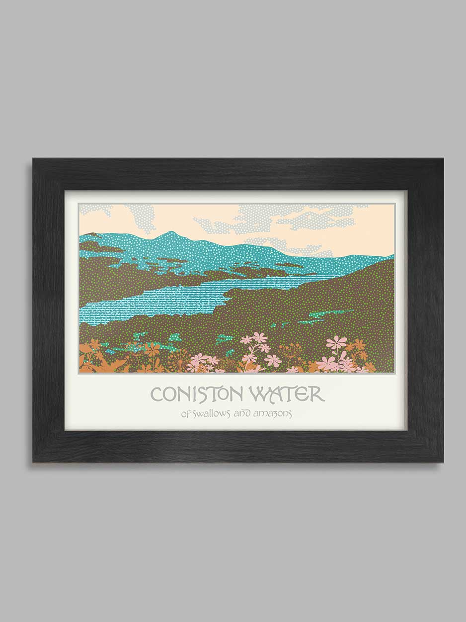 Coniston Water, of Swallows and Amazons -Lake District A4 Poster print