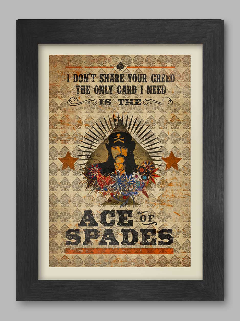 A4 Ace of Spades - Music Poster Print