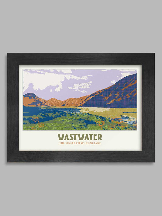 Wastwater, the finest view in England - A4 Lake District Poster Print