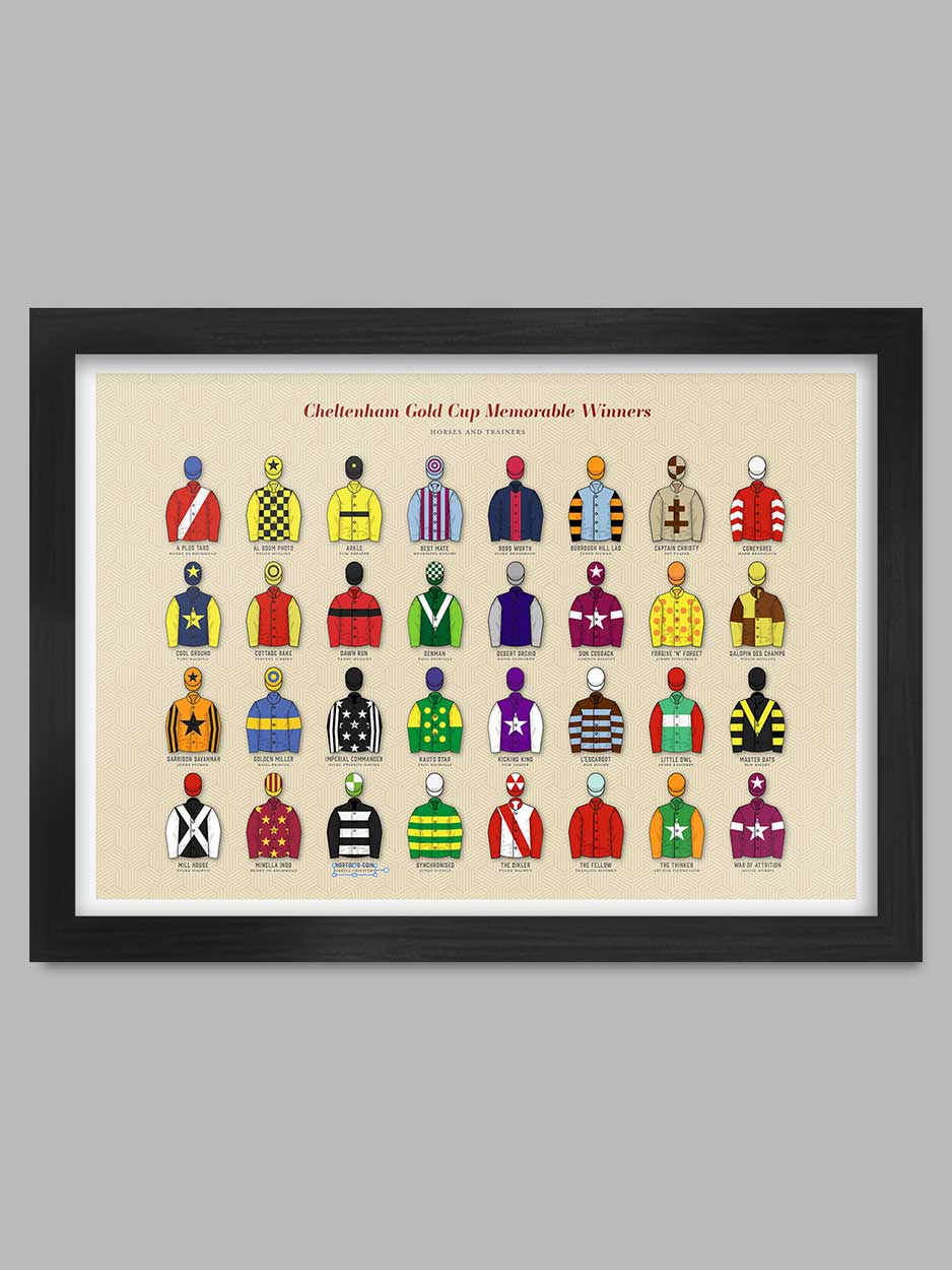 Cheltenham Gold Cup Memorable Winners - Horse Racing Print