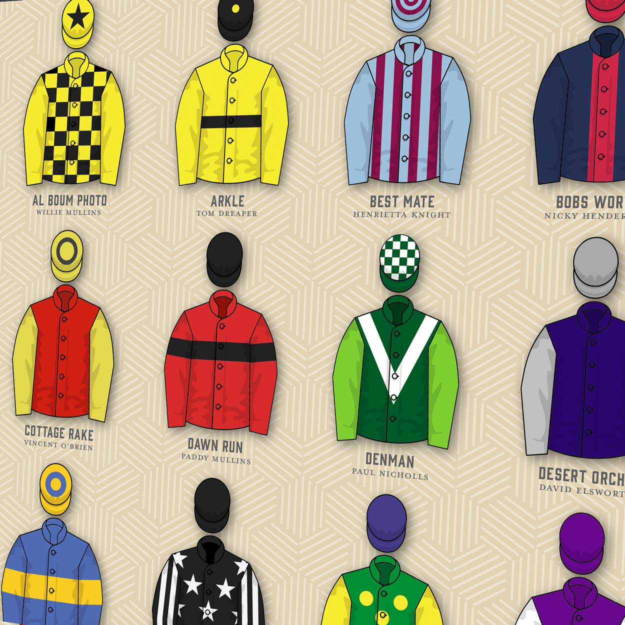 Cheltenham Gold Cup Memorable Winners - Horse Racing Print