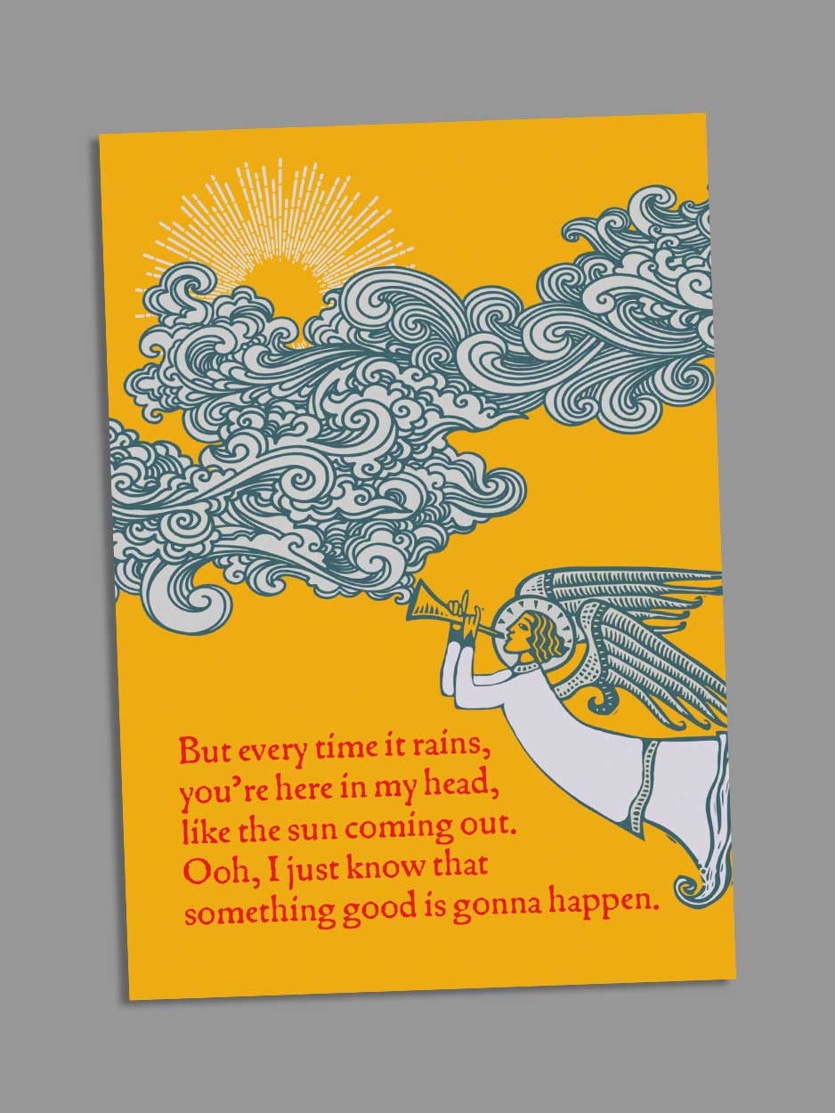 cloud busting greeting card