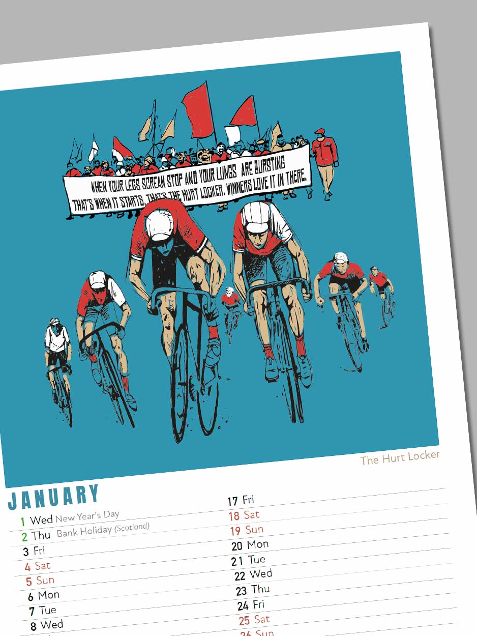 2025 Cycling Calendar - 'As Long as I Breath, I Attack' (PK6)