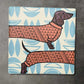 Dachshund Ceramic Coaster (PK6)