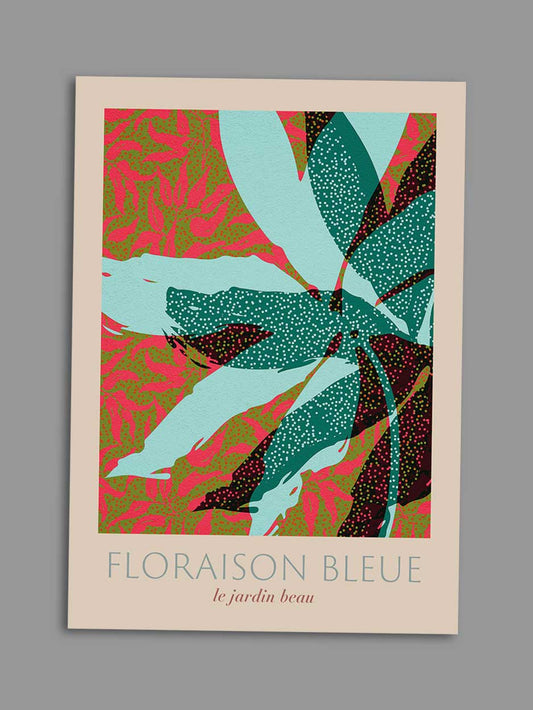 floraison bleue greeting card