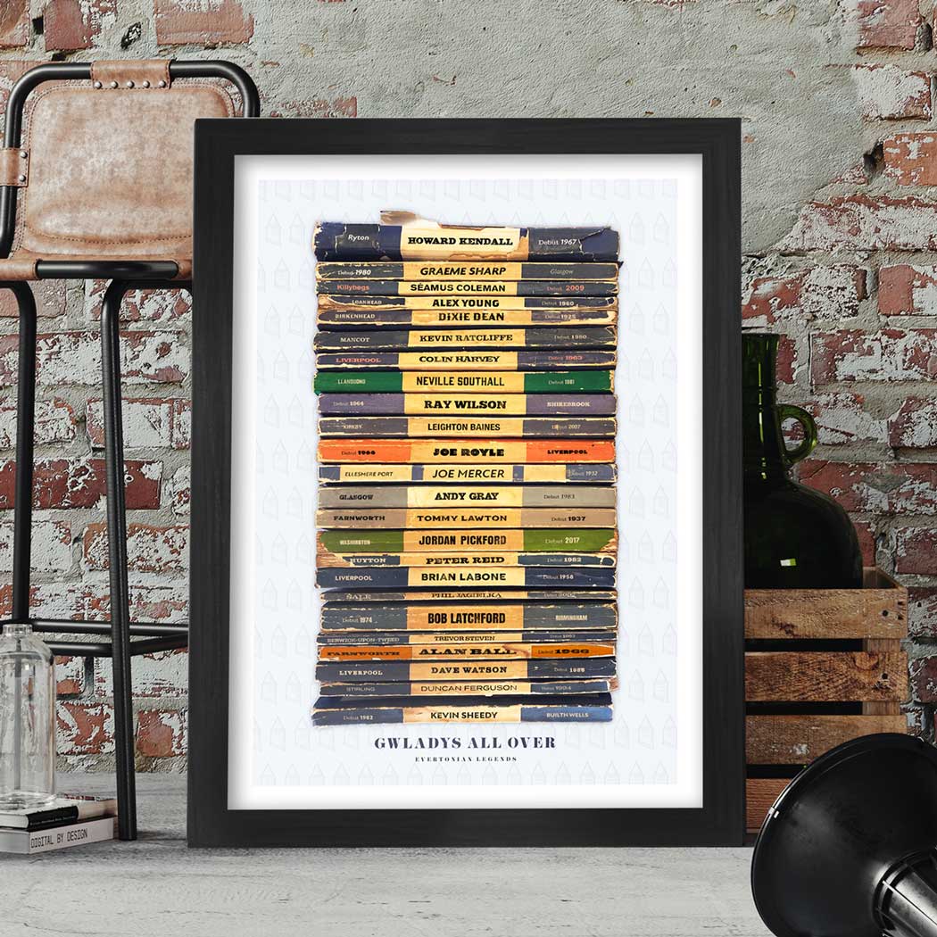 Gwladys All Over - Everton Football Print