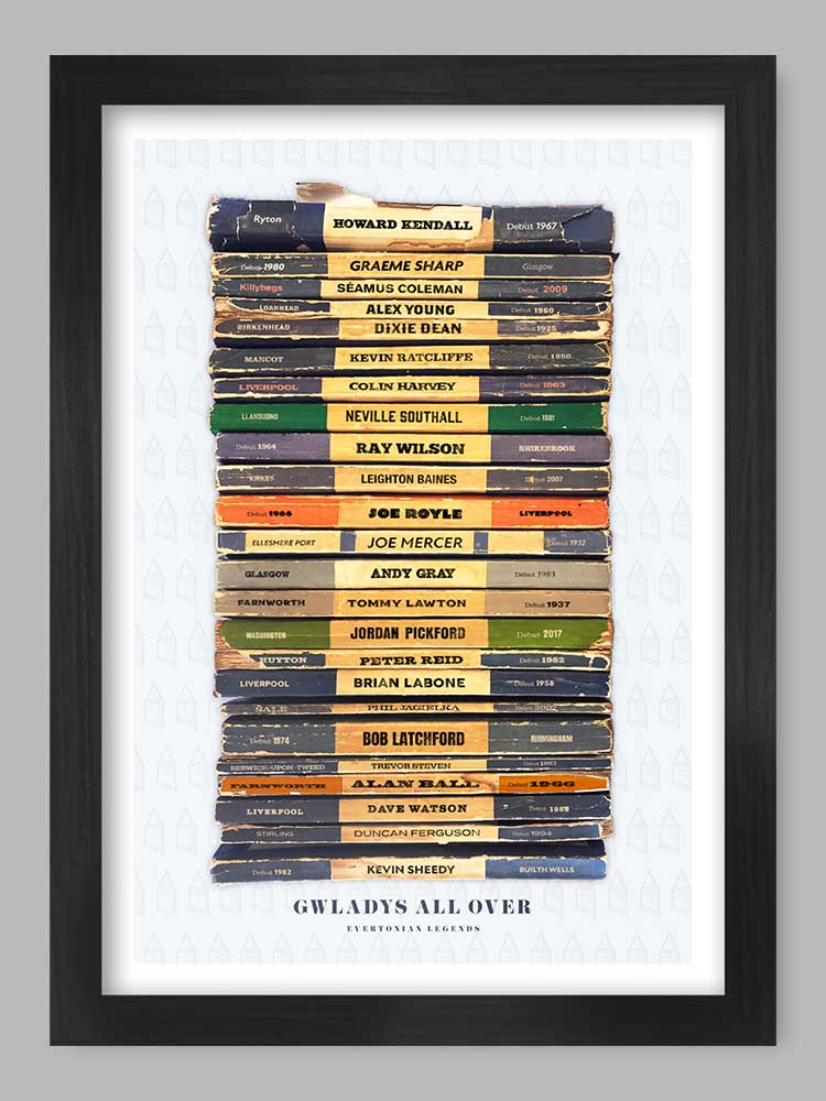 Gwladys All Over - Everton Poster Print