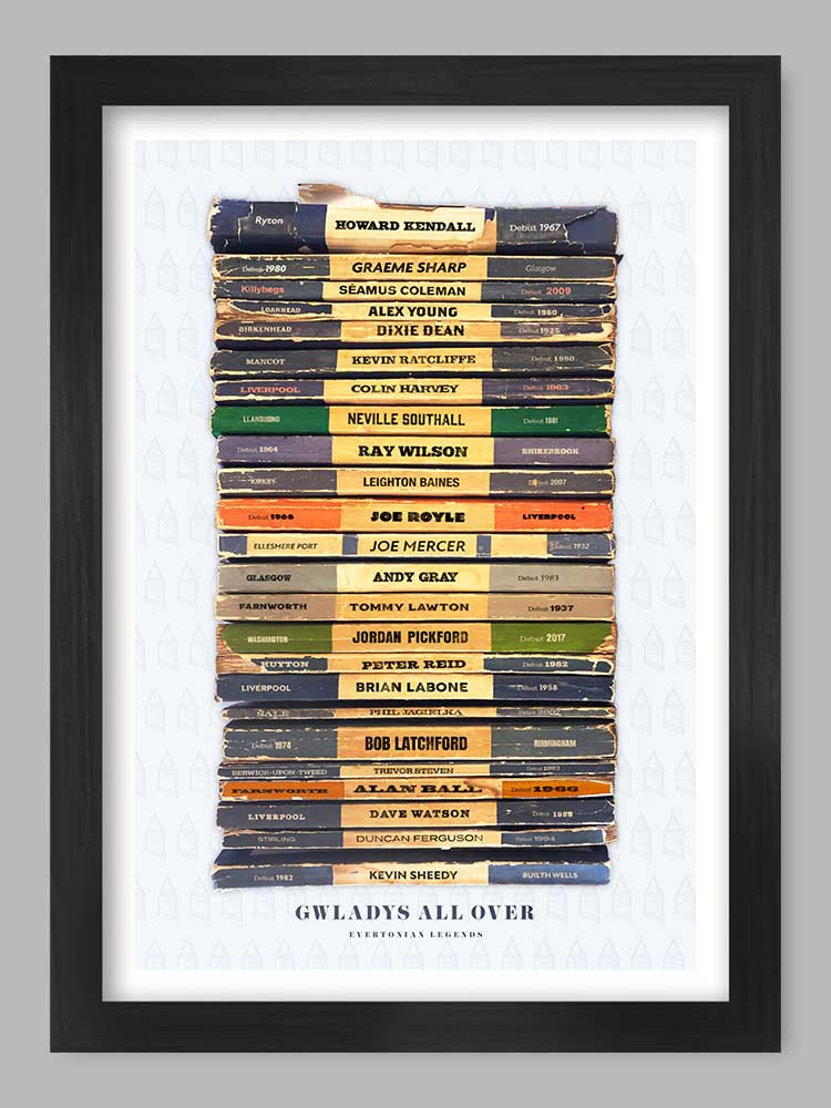Gwladys All Over - Everton Football Print