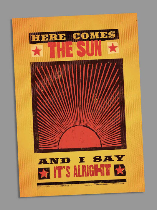 here comes the sun greeting card