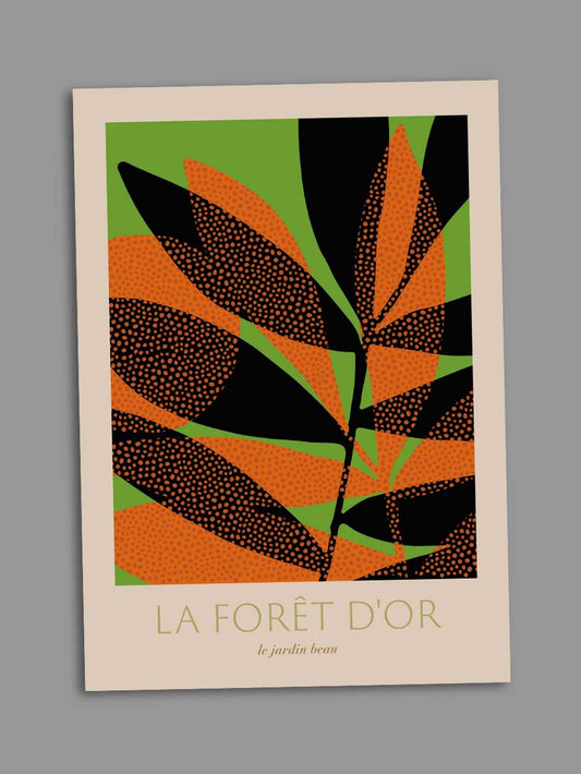 La Foret D'Or  -  Botanical Blank Greeting Card