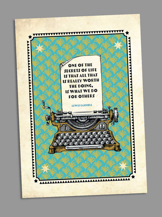 Lewis Carroll Literary Quote  -  Blank Greeting Card