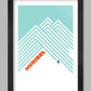 Meribel - Skiing Poster Print