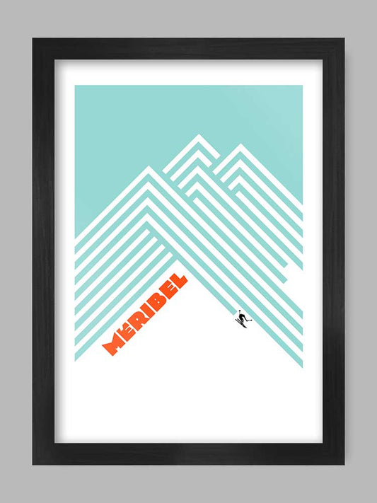 Meribel - Skiing Poster Print