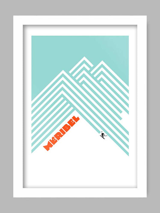 Meribel - Skiing Poster Print