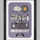 Mevagissey Retro - Poster Print