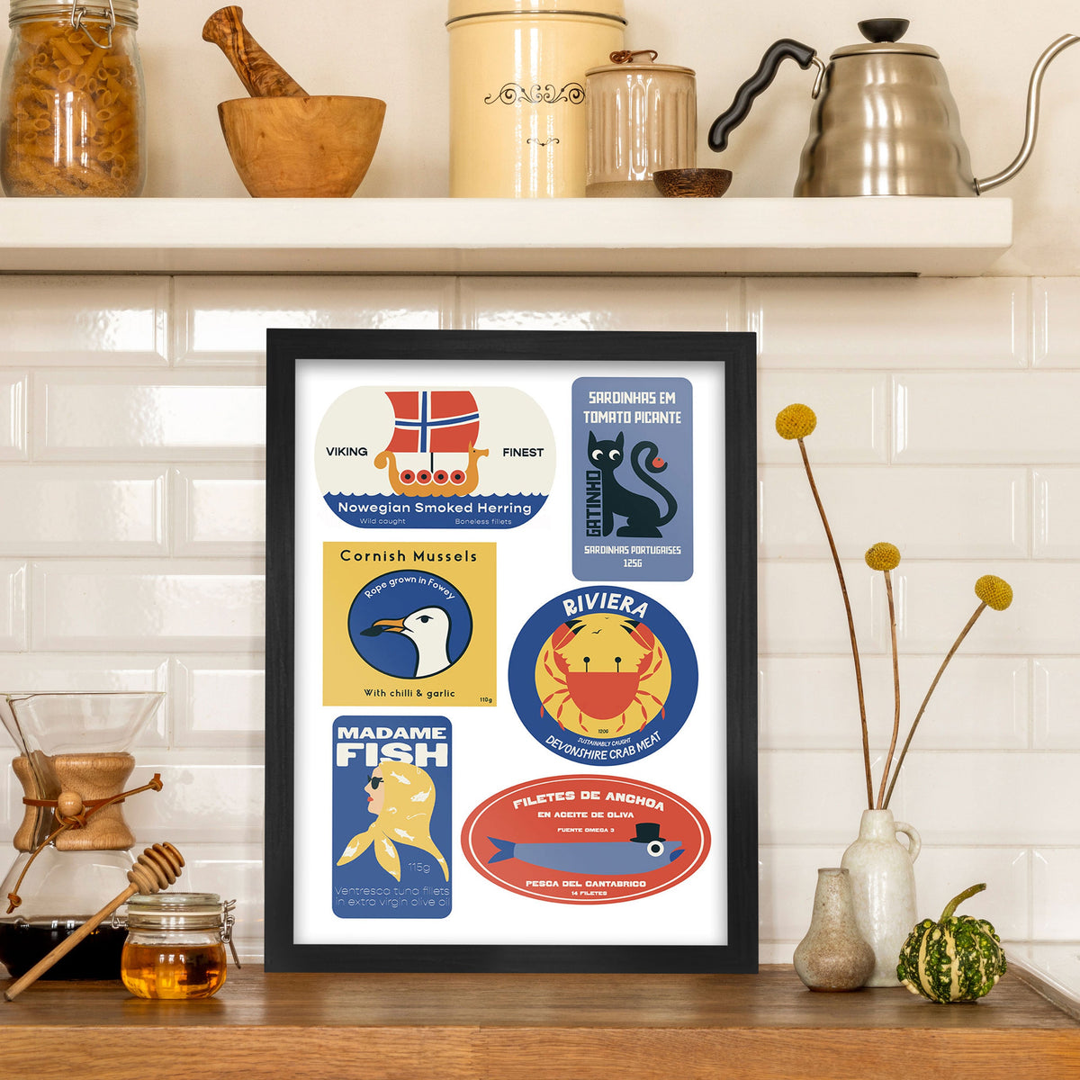 Mixed Tinned Fish Print
