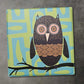 Owl Ceramic Coaster (PK6)