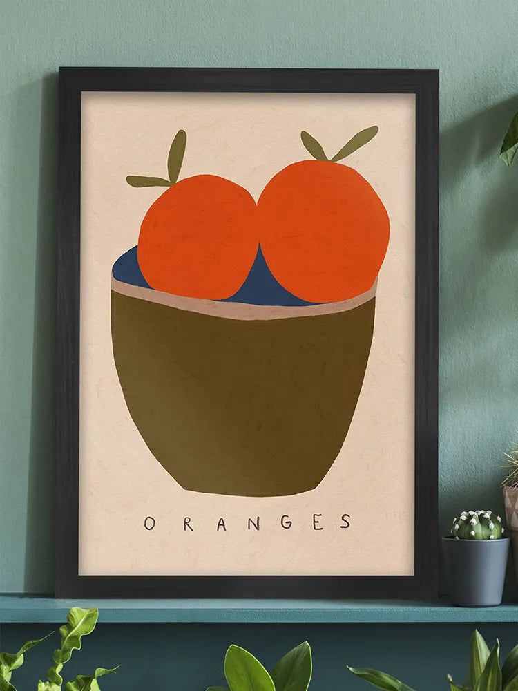 Oranges In Vase Print
