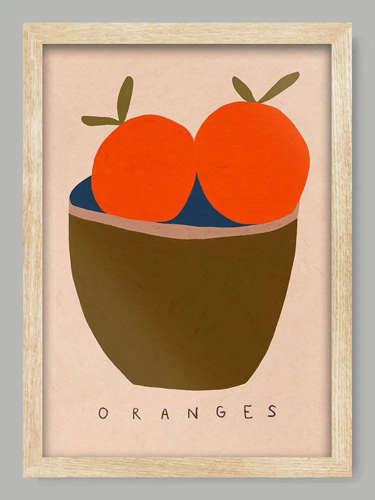 Oranges In Vase Print