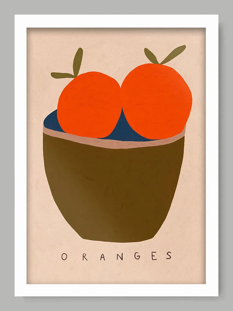 Oranges In Vase Print