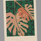rose et vert greeting card
