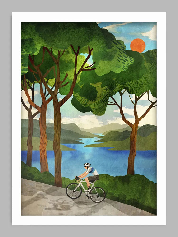 Under Pines - Cycling Print