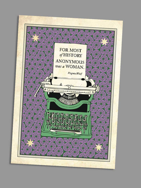 Virginia Woolf Literary Quote  -  Blank Greeting Card