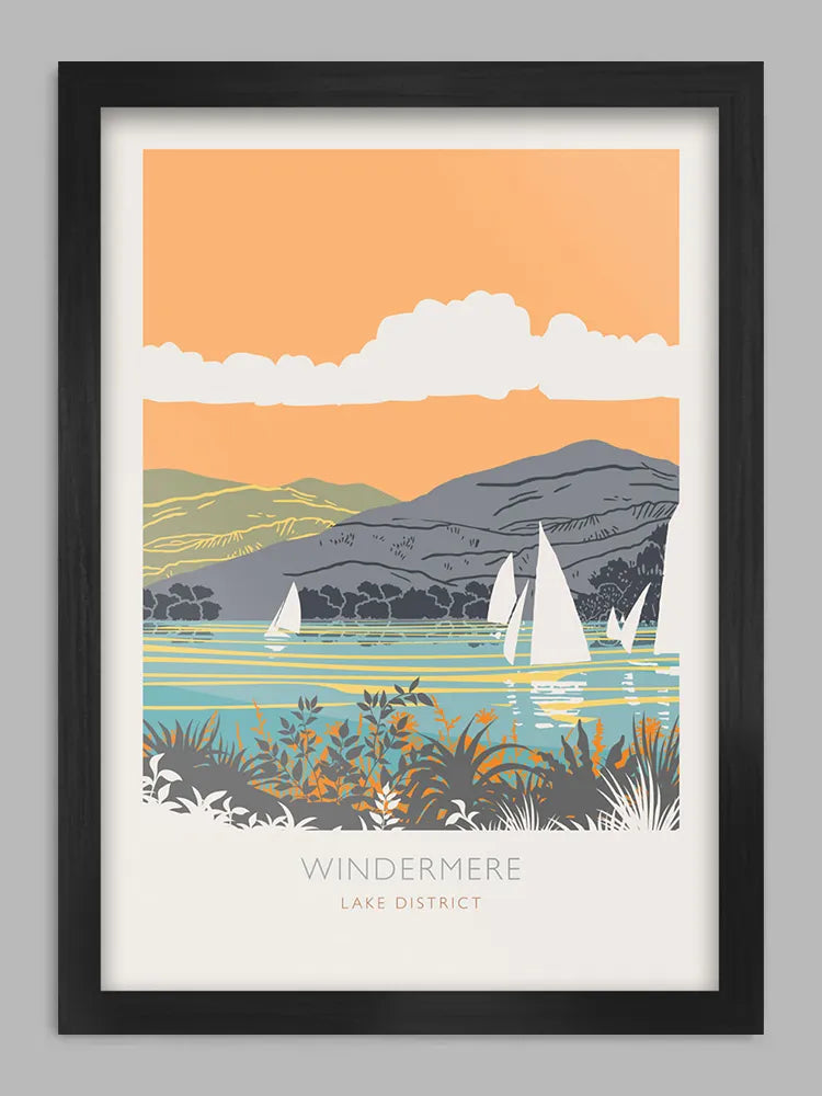 Windermere Boating - Lake District Print