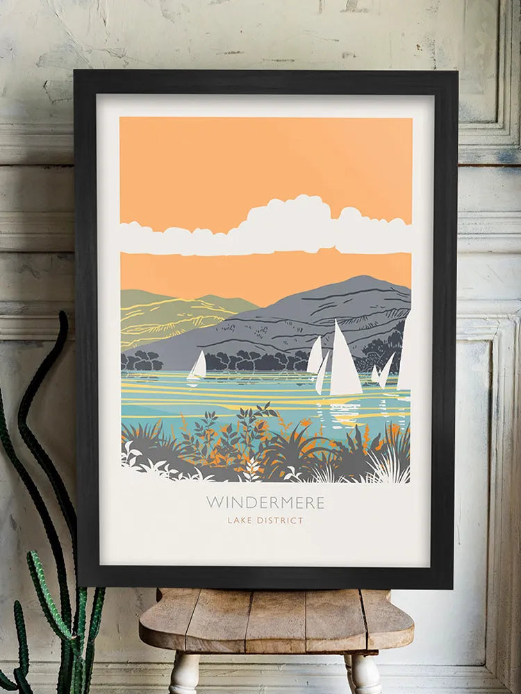 Windermere Boating - Lake District Print