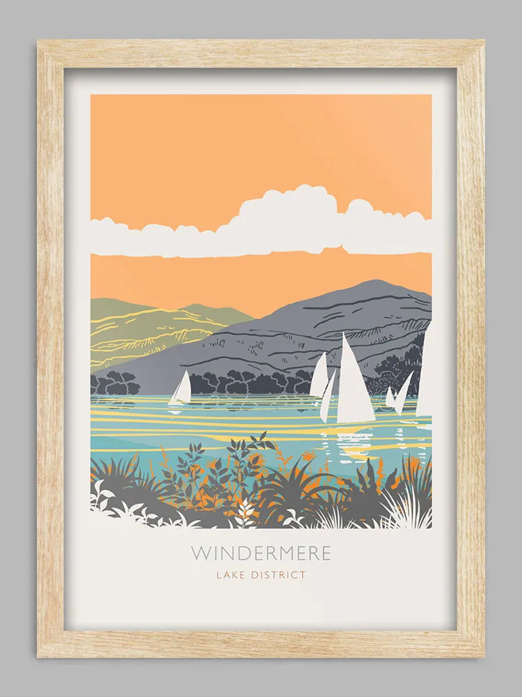 Windermere Boating - Lake District Print