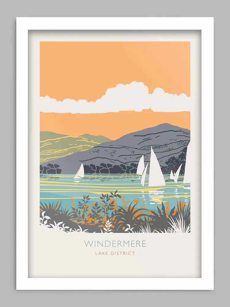 Windermere Boating - Lake District Print