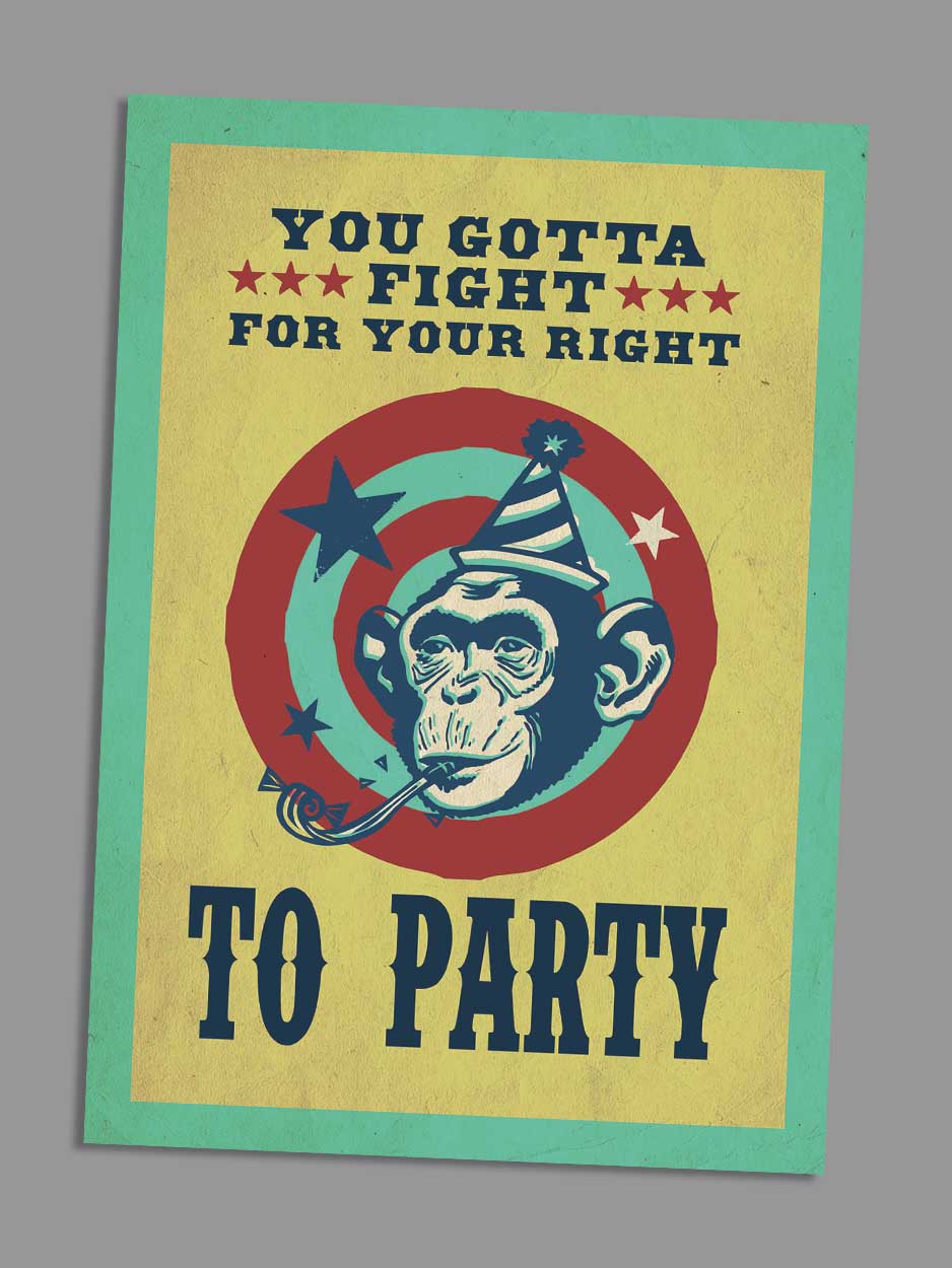 fight for your right greeting card